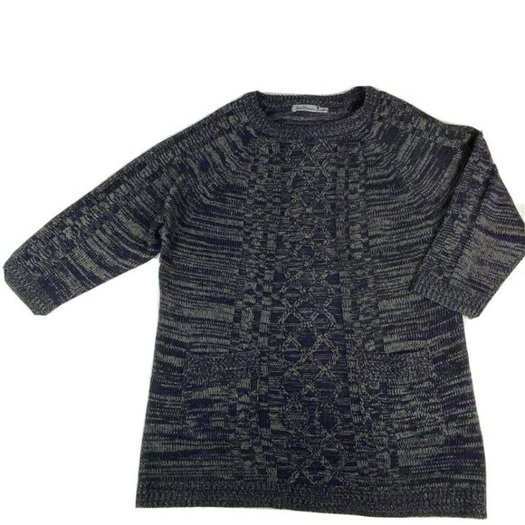 Jason Maxwell Sweater Womens 1X Purple Marled Tunic‎ Pockets Fairy Cottagecore - Picture 2 of 11